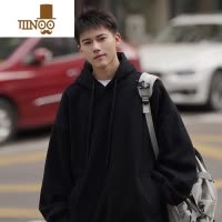 YANXU卫衣男连帽美式高街潮牌上衣服春季新款宽松男装痞帅帽衫外套