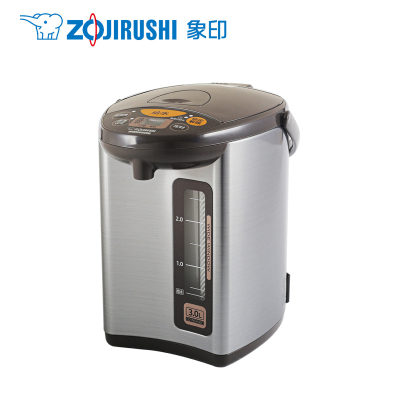 象印(ZO JIRUSHI)电热水壶家用办公电热水瓶不锈钢电水壶微电脑多功能烧水壶WDH30C 金属灰色3L