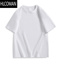 HLCOMAN美式220g双纱男短袖T恤 加肥加大码胖子宽松打底潮流半袖