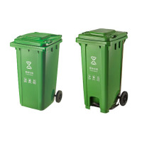 君佰益 环卫户外垃圾桶 绿色 ST-120L (脚踏款)