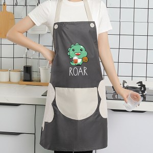 围裙罩衣厨房家用防水防油污餐饮专用男女做饭炒菜工作服卡通围腰