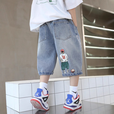 儿童装男童夏装短裤裤子2025新款中大童牛仔裤夏款薄款中裤夏季潮