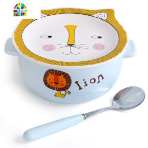 泡面碗带盖陶瓷方便面碗单个可爱少女心日式学生宿舍创意个性家用 FENGHOU 猫咪