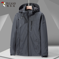 啄木鸟户外冲锋衣男士休闲中老年夹克防风钓鱼登山春秋季新款外套