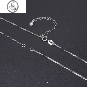 JiMi穿两头银链子925银银项链女无吊坠可调节锁骨链裸链细链挂绳双扣