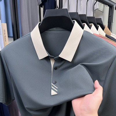 夏季男式翻领短袖Polo衫休闲男装上衣中青年薄款半袖T恤衫男