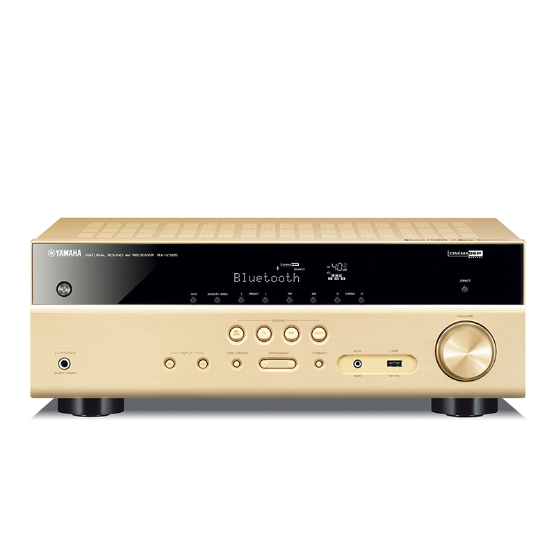 雅马哈(yamaha) rx-v385 家庭影院影音功放4k蓝牙家用音响设备 av功放