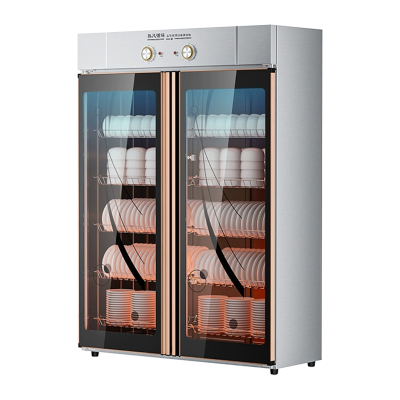 臻远ZY50429011商用消毒柜不锈钢消毒碗柜立式大容量热风循环餐具保洁柜 对开门五层架