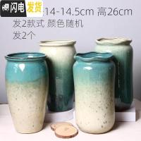 三维工匠法师盆多肉花盆老桩高盆陶瓷粗陶花盆陶罐简约透气室内造型禅意 2大号5657绿 中等花盆容器