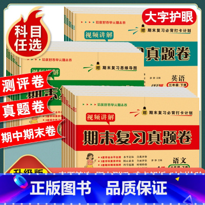 [2本套/人教版]语文+英语试卷 六年级下 [正版]一年级二年级三年级四五六年级上册下册试卷测试卷全套人教版语文数学英语