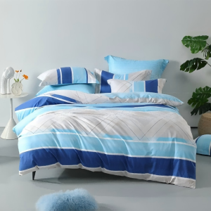 水星家纺四件套全棉床品套件舒适亲肤防螨抗菌设计简约大气质感升级