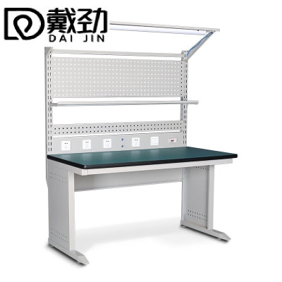 戴劲防静电工作台车间流水线操作台带灯工具操作台 1.8米单桌+950挂板