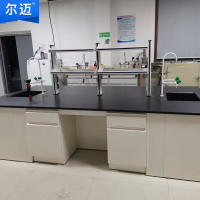尔迈 实验台实验室工作台化验室操作台实验室全钢理化板台面钢木全钢实验台 全钢中央台 每米