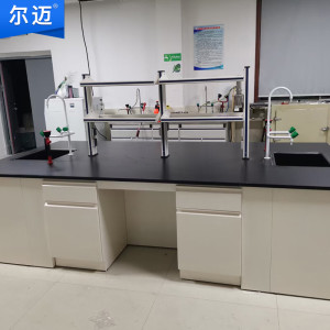 尔迈 实验台实验室工作台化验室操作台实验室全钢理化板台面钢木全钢实验台 全钢中央台 每米