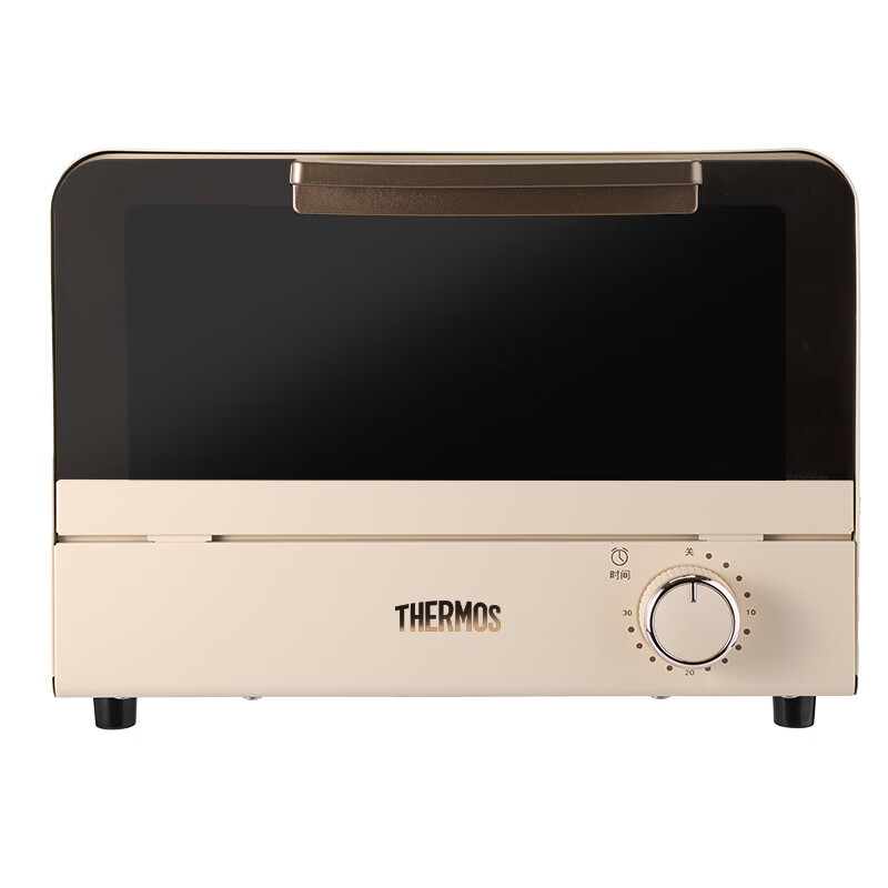 THERMOS电烤箱家用小型多功能大容量大功率可视外观广域控烘焙易操作可定时防烫把手设计 沥青灰 8L EHA-5103