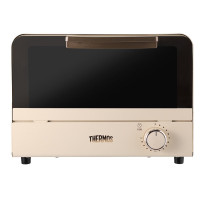 THERMOS电烤箱家用小型多功能大容量大功率可视外观广域控烘焙易操作可定时防烫把手设计 沥青灰 8L EHA-5103