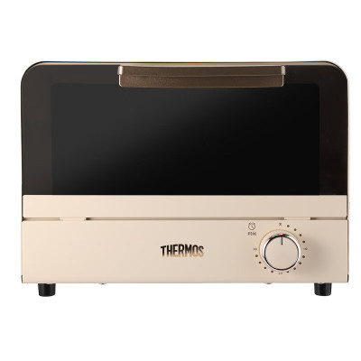 THERMOS电烤箱家用小型多功能大容量大功率可视外观广域控烘焙易操作可定时防烫把手设计 沥青灰 8L EHA-5103