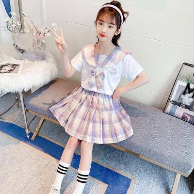赛朗威 儿童jk套装夏季女童小学生学院女装中大童校服表演服夏天服装