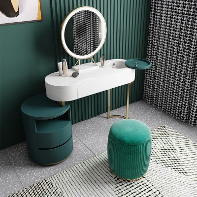 北欧梳妆台轻奢小户型卧室现代简约伸缩化妆桌子网红ins风多功能