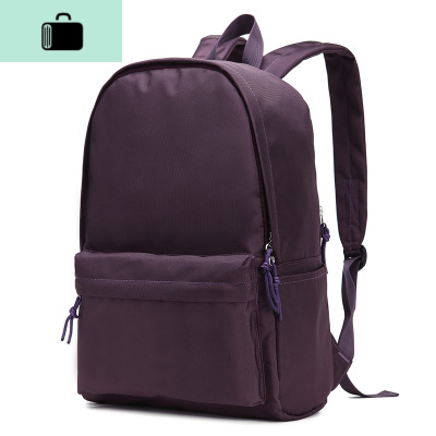 日韩休闲牛津布帆布双肩包男女学生书包背包韩版潮旅行包NEW LAKE 聚酯纤维紫色升级加大版