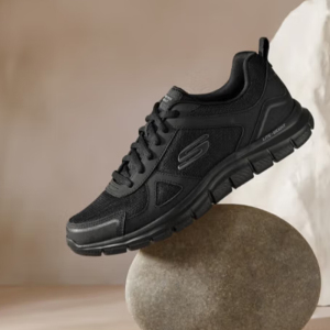 斯凯奇黑武士男鞋网面透气运动减震缓震跑步鞋 52631-BBK 全黑色