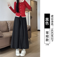 粉色花苞裙裤女秋季新款小个子高腰显瘦灯笼裤宽松休闲阔腿裤