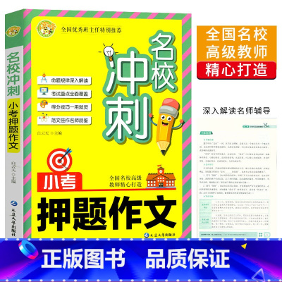 语文 [正版]小蜜蜂 新版名校冲刺小考押题作文 班主任小学六年级小考作文辅导书小升初写作攻略半命题材料自拟题作文满分作文