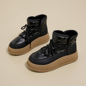 加绒高帮雪地靴女冬季新款学生ins韩版保暖休闲鞋棉鞋