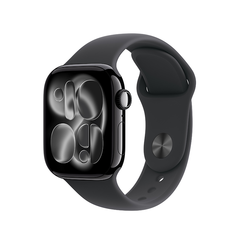 [智能手表手环]Apple Watch S11(A3450) GPS 42毫米亮黑色铝金属表壳 黑色运动型表带-S/M