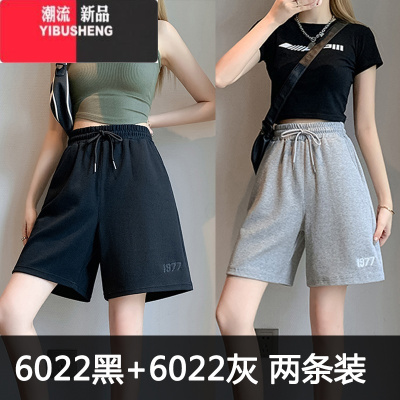 YIBUSHENG运动短裤女季薄款休闲五分裤学生小个子跑步专用港味中裤