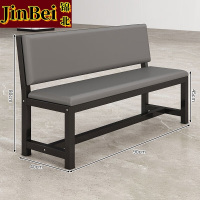 锦北长条凳软包沙发换鞋凳等候靠背休息区长条椅子90*45*80cm单层