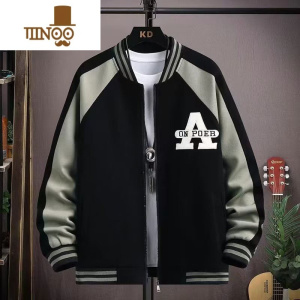 YANXU青少年棒球服外套男秋季2023新款潮牌港风学生宽松休闲帅气夹克