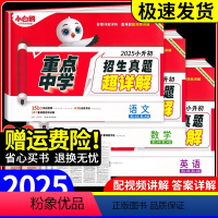 [语文+数学+英语]全国通用 小学升初中 [正版]2025小白鸥小升初招生真题超详解语文数学英语人教版小学毕业分班真题卷