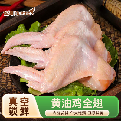 雀淘 黄油鸡全翅400g/袋 1袋装 整枝连翅未腌制原切可烤可卤可炸冷冻锁鲜家用方便