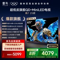 雷鸟 鹤7 25款65英寸 0.5%LR低反膜QD-MiniLED HVA屏 一级能效家电国家补贴65R695C