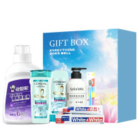 [美好时光]日化礼盒套餐 6件套 欧莱雅透明质酸洗发露 Spēs精油香氛沐浴露等
