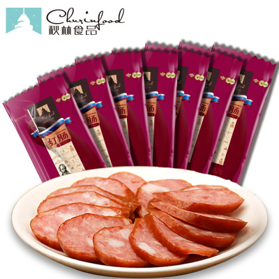 伊雅秋林食品公司哈尔滨红肠原味蒜香120g*5支（袋装红肠）