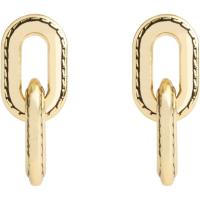 COACH女士日常佩戴钛合金 hypo 耳钉 活力链式设计轻奢感椭圆耳饰