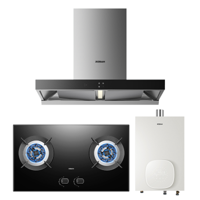 老板(Robam)烟灶套餐 24m³变频烟灶套装60X6S+57B0X+HT322A-16天然气燃气热水器烟灶热三件套