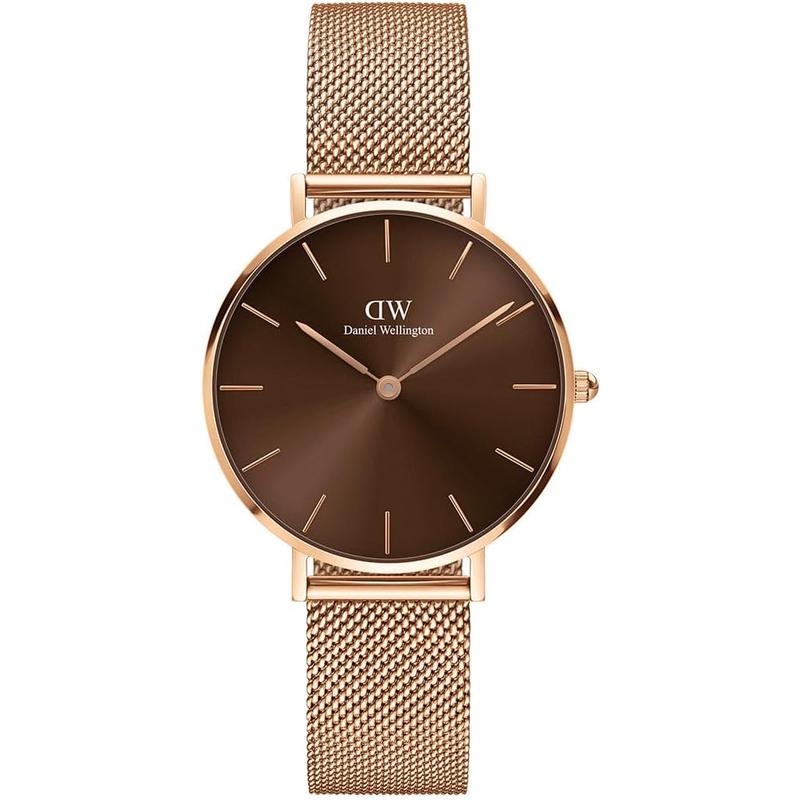 丹尼尔惠灵顿(Daniel Wellington)女士机械表时尚简约玫瑰金不锈钢防水优雅腕表