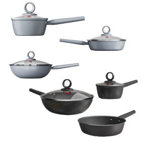 三禾套锅高温不挥发0涂层三件套LC30S1+LJ26S1+LN18S1(颜色随机)