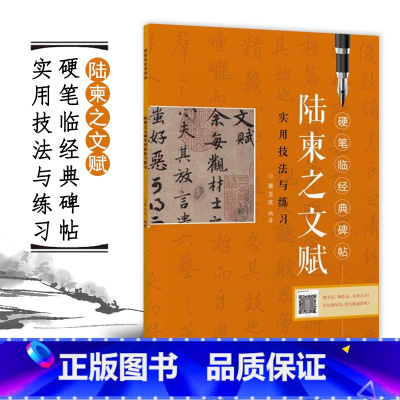 [正版]硬笔临经典碑帖 陆柬之文赋 初学者入门成人学生硬笔书法行楷练字帖 笔画偏旁结构解析实用技法与练习 江西美术出版