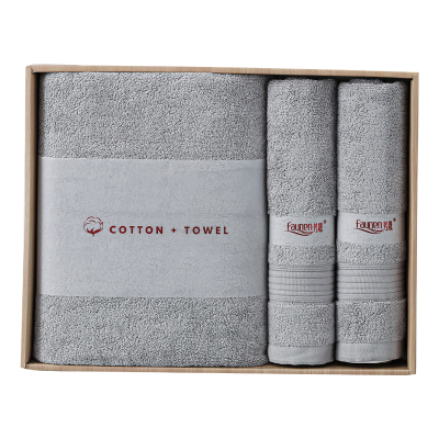 芳恩(faunen) [雅致]浴巾+面巾组合装 [面巾]×2条+[浴巾]×1条 礼盒装FN-MJ2000-3