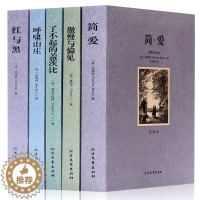 [醉染正版]简爱 红与黑 傲慢与偏见 呼啸山庄 了不起的盖茨比正版世界名著外国世界文学名著小说套装5册 青少年初中生