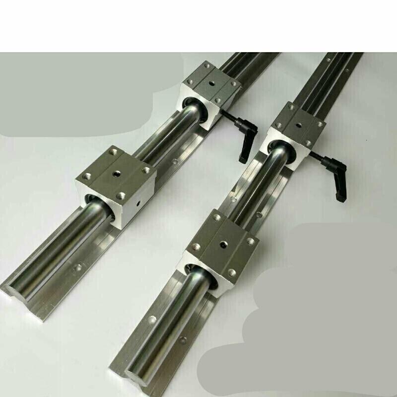 森美人定制直线滑轨光轴导轨铝托圆柱滑轨支撑座导轨 木工推台锯轨道滑块 直径40*1米(2轨2轨4滑块2扳手)