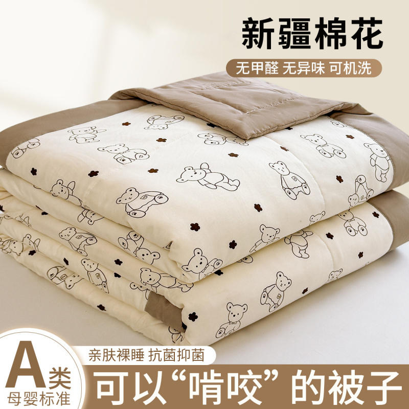 新疆纯棉夏凉被子夏被薄款空调被芯春秋被全棉可机洗夏季宿舍学生