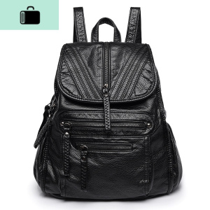 网红双肩包女韩版百搭2020新款软皮潮大容量背包时尚女士休闲包包NEW LAKE