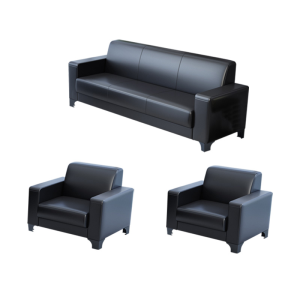 豫亨 办公沙发商务接待沙发简约皮沙发会客办公室沙发茶几组合会客沙发