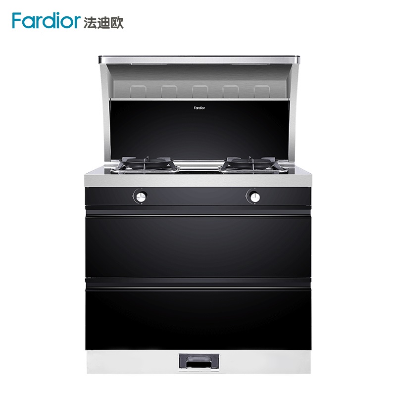 Fardior法迪欧集成灶消毒一体灶侧吸抽油烟机烟灶套装燃气灶钢化玻璃台面液化气JJZY-90X04R