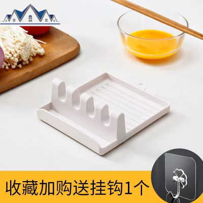 厨房收纳架锅铲架托汤勺垫筷子锅盖收纳家用多功能优质塑料置物架 三维工匠